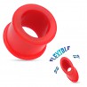 Tunnel flexible en silicone unicolore rouge (ACRY04)