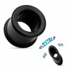 Tunnel flexible en silicone unicolore noir (ACRY04)