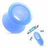 Tunnel flexible en silicone unicolore bleu-clair (ACRY04)