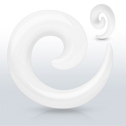 Spirale acrylique unicolore blanche (ACRY44)