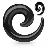 Spirale acrylique unicolore noire (ACRY44)
