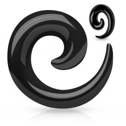Spirale acrylique unicolore noire (ACRY44)