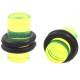 Plug acrylique unicolore vert-pomme o-ring (ACRY06)