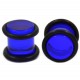 Plug acrylique unicolore bleu o-ring (ACRY06)