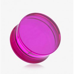 Plug acrylique courbe unicolore lilas (ACRY10)