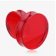 Plug acrylique courbe unicolore rouge (ACRY10)