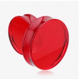 Plug acrylique courbe unicolore rouge (ACRY10)