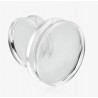 Plug acrylique courbe unicolore transparent (ACRY10)