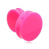 Plug acrylique courbe unicolore rose (ACRY10)