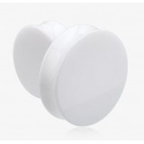 Plug acrylique courbe unicolore blanc (ACRY10)