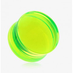 Plug acrylique courbe unicolore vert-pomme (ACRY10)