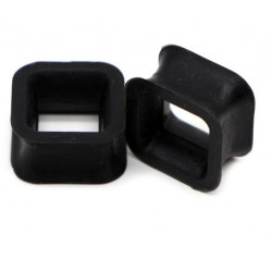 Tunnel carré silicone noir (ACRY21)