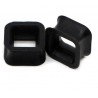 Tunnel carré silicone noir (ACRY21)