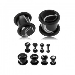 Plug acrylique marbre o-ring noir (ACRY02)