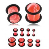 Plug acrylique marbre o-ring rose (ACRY02)
