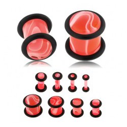 Plug acrylique marbre o-ring rose (ACRY02)