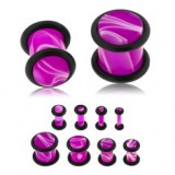 Plug acrylique marbre o-ring lilas (ACRY02)