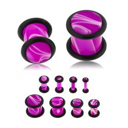 Plug acrylique marbre o-ring lilas (ACRY02)
