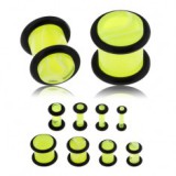 Plug acrylique marbre o-ring vert-pomme (ACRY02)