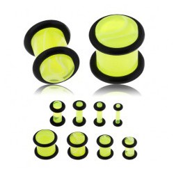 Plug acrylique marbre o-ring vert-pomme (ACRY02)