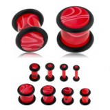 Plug acrylique marbre o-ring rouge (ACRY02)