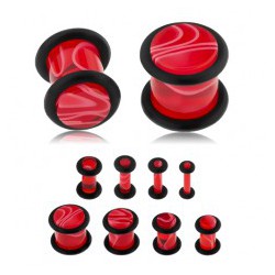 Plug acrylique marbre o-ring rouge (ACRY02)