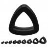 Tunnel triangulaire silicone unicolore noir (ACRY22)