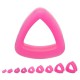 Tunnel triangulaire silicone unicolore rose (ACRY22)