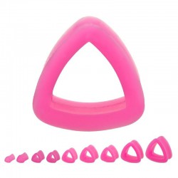 Tunnel triangulaire silicone unicolore rose (ACRY22)