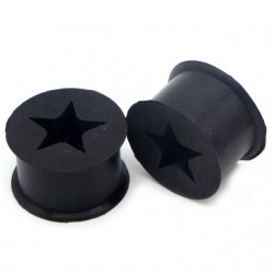 Tunnel silicone flexible étoile noire (ACRY66)