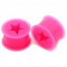 Tunnel silicone flexible étoile rose (ACRY66)