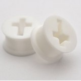 Tunnel silicone flexible croix blanche (ACRY65)