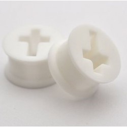 Tunnel silicone flexible croix blanche (ACRY65)