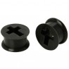 Tunnel silicone flexible croix noire (ACRY65)