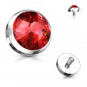 Embout microdermal strass plat rouge
