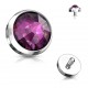 Embout microdermal strass plat lilas