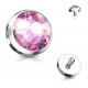 Embout microdermal strass plat rose