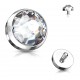 Embout microdermal strass plat transparent