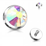 Embout microdermal strass plat aurora