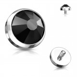 Embout microdermal strass plat noir