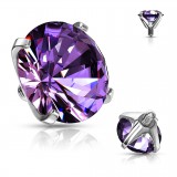 Embout microdermal cristal rond lilas