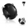 Embout microdermal cristal rond noir