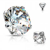 Embout microdermal cristal rond transparent