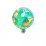 Embout microdermal boule opale vert-pomme