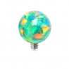 Embout microdermal boule opale vert-pomme
