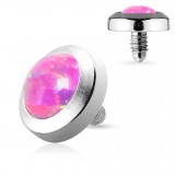 Embout microdermal plat opale rose
