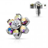 Embout microdermal flower cristal aurora