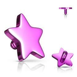 Embout microdermal étoile lilas