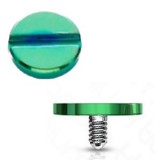 Embout microdermal vis plate vert-pomme