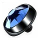 Embout microdermal noir strass plat bleu